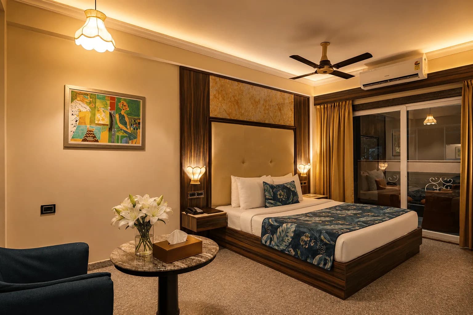 Premium Room with Private Balcony & Pool View at Summit Calangute Resort & Spa