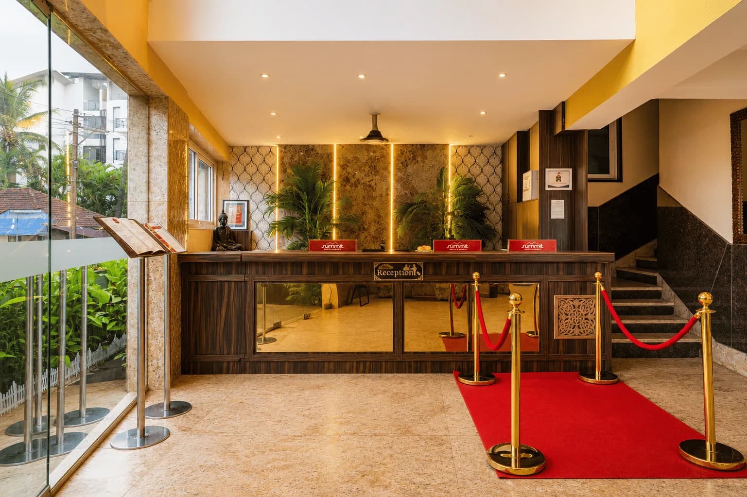 Resort reception desk